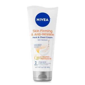 imageNIVEA Skin Firming and Anti Wrinkle Neck and Chest Cream with Q10 Creatine and Provitamin B5 Skin Firming Body Cream Reduces the Look of Fine Lines and Wrinkles 67 Oz TubeChest Cream