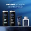 imageNIVEA Men Active Clean Body Wash with Natural Charcoal for Normal to Oily Skin 3in1 Charcoal Body Wash Face and Hair Draws Out Dirt and Impurities 169 Fl Oz Bottle Pack of 3169 Fl Oz Pack of 3