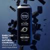 imageNIVEA Men Active Clean Body Wash with Natural Charcoal for Normal to Oily Skin 3in1 Charcoal Body Wash Face and Hair Draws Out Dirt and Impurities 169 Fl Oz Bottle Pack of 3169 Fl Oz Pack of 3