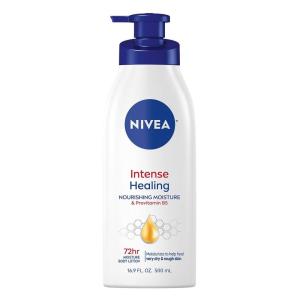 imageNIVEA Intense Healing Body Lotion for Very Dry Itchy Skin with Glycerin Provitamin B5 and Niacinamide 72Hour Body Moisturizer 338 Fl Oz Value Size Pump Bottle169 Fl Oz Pack of 1