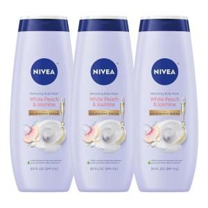 imageNIVEA Nourishing Shea Butter Body Wash 20 Fl Oz Bottle Refreshing White Peach and Jasmine Scented Body Wash 20 Fl Oz Bottle Skin Care Set with Provitamin B5 and Vitamin EPeach