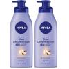 imageNIVEA Shea Nourish Body Lotion for Dry Skin with Hyaluronic Acid Shea Butter and Deep Nourishing Serum 48Hour Body Moisturizer 338 Fl Oz Pump BottleShea Butter