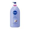 imageNIVEA Shea Nourish Body Lotion for Dry Skin with Hyaluronic Acid Shea Butter and Deep Nourishing Serum 48Hour Body Moisturizer 338 Fl Oz Pump BottleShea Butter
