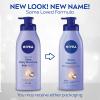 imageNIVEA Shea Nourish Body Lotion for Dry Skin with Hyaluronic Acid Shea Butter and Deep Nourishing Serum 48Hour Body Moisturizer 338 Fl Oz Pump BottleSoft Milk