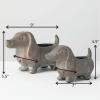 imageSullivans Dachshund Dog Planter Set of 2 Distressed Terracotta Bronze for Indoor and Outdoor Flower Garden Statue Decor