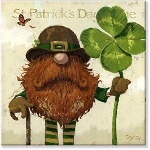 imageSullivans Darren Gygi St Pats Gnome Museum Quality Giclee Print Gallery Wrapped Handcrafted in USA 5quot W x 5quot L Multicolored