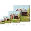 imageSullivans Darren Gygi Barn Canvas Museum Quality Giclee Print Gallery Wrapped Handcrafted in USA 5quot W x 5quot L Red
