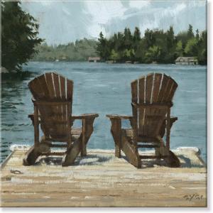 imageSullivans Darren Gygi Adirondack Chairs Giclee Art Wall Art Canvas Prints Wall Dcor Artwork 14quot L x14 W x1 H