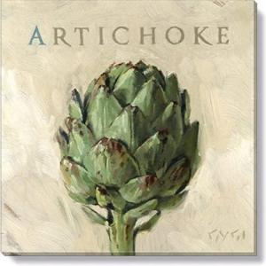imageSullivans Darren Gygi Artichoke Canvas Museum Quality Giclee Print Gallery Wrapped Handcrafted in USA 9quot W x 9quot L Green