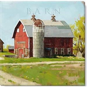 imageSullivans Darren Gygi Barn Canvas Museum Quality Giclee Print Gallery Wrapped Handcrafted in USA 5quot W x 5quot L Red