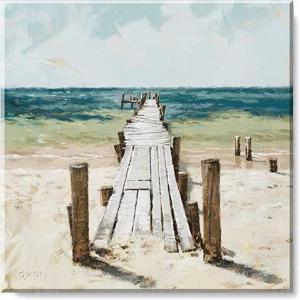imageSullivans Darren Gygi Beach Dock Canvas Museum Quality Giclee Print Gallery Wrapped Handcrafted in USA 5quot W x 5quot L Multicolored