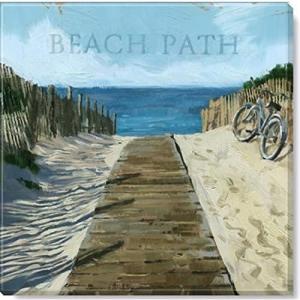imageSullivans Darren Gygi Beach Path Canvas Museum Quality Giclee Print Gallery Wrapped Handcrafted in USA 5quot W x 5quot L Brown ampamp Blue