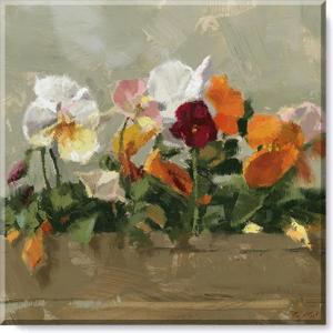 imageSullivans Darren Gygi Farmhouse Pansies Giclee Wall Art Gallery Wrapped Handcrafted in USA Wall Art Wall Decor Home Dcor Handed Painted 20quot W