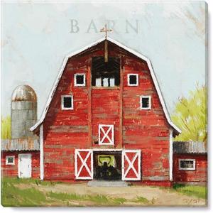 imageSullivans Darren Gygi Red Barn Canvas Museum Quality Giclee Print Gallery Wrapped Handcrafted in USA 5quot W x 5quot L Red