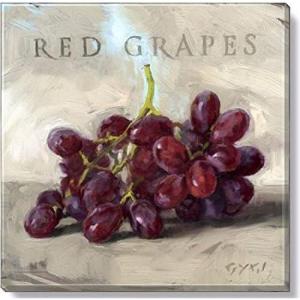 imageSullivans Darren Gygi Red Grapes Canvas Museum Quality Giclee Print Gallery Wrapped Handcrafted in USA 9quot W x 9quot L Purple
