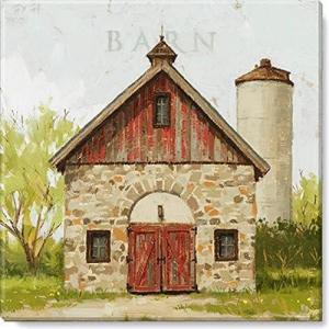 imageSullivans Darren Gygi Stone Barn Canvas Museum Quality Giclee Print Gallery Wrapped Handcrafted in USA 5quot W x 5quot L Brown