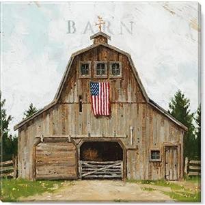 imageSullivans Darren Gygi Wood Barn Canvas Museum Quality Giclee Print Gallery Wrapped Handcrafted in USA 5quot W x 5quot L Brown