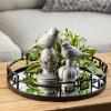 imageSulivans Finial Gray Bird Resin Figurines Set of 2 Perfect for a Table Centerpiece Mantels and Shelf Decoration Small Statue for Indoor Spring Decor for Home Office Patio