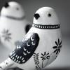 imageSulivans Painted Whimsical White and Black Bird Figurines Set of 2 Perfect for a Table Centerpiece Mantels and Shelf Decoration Small Statue for Indoor Spring Decor for Home Office Patio