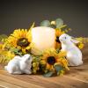 imageSulivans Sweet Standing White Bunny Ceramic Figurines Set of 2 Perfect for a Table Centerpiece Mantels and Shelf Decoration Small Statue for Indoor Spring Decor for Home Office Patio