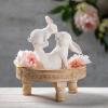 imageSulivans White Playful Bunny and Baby Bunny Figurine Perfect for a Table Centerpiece Mantels and Shelf Decoration Small Statue for Indoor Spring Decor for Home Office Patio