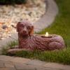 imageSullivans Copper Dog Water Fountain with Easy Setup Pump and LED Light Small Desk Waterfall for Meditation Indoor or Outdoor Garden Patio Living Room and Office Home DcorDog