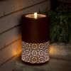 imageSullivans Copper Flower Cutout Tall Water Fountain with Easy Setup Pump and LED Light Waterfall for Meditation Outdoor Garden Patio Deck Porch Dcor