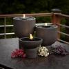 imageSullivans Gray Large Pedestal Water Fountain with Easy Setup Pump and LED Light Small Desk Waterfall for Meditation Indoor or Outdoor Garden Patio Living Room and Office Home DcorLarge