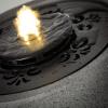 imageSullivans Gray Large Pedestal Water Fountain with Easy Setup Pump and LED Light Small Desk Waterfall for Meditation Indoor or Outdoor Garden Patio Living Room and Office Home DcorMedium