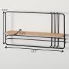 imageSullivans MetalFramed Wood Wall Shelf Brown Wall Decor Wall Decorations Modern Home Decor Hanging Wall Shelf