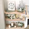 imageWhite Snowflake LED Lantern Set of 2 Candle Like Lanterns Decor Winter Home Decor for Living Room Kitchen Entryway Decor