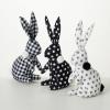 imageSulivans Black and White Polka Dot ampamp Checkerd Bunny Decor Set of 3 Perfect for a Table Centerpiece Mantels and Shelf Decoration Small Statue for Indoor Spring Decor for Home Office Patio