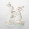 imageSulivans Dancing White Bunny Tabletop Statues Perfect for a Table Centerpiece Mantels and Shelf Decoration Small Statue for Indoor Spring Decor for Home Office Patio