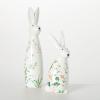 imageSulivans Floral Bunny Ceramic Figurine Set of 2 Perfect for a Table Centerpiece Mantels and Shelf Decoration Small Statue for Indoor Spring Decor for Home Office Patio