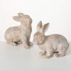 imageSulivans Resting Gray Bunny Statues Set of 2 Perfect for a Table Centerpiece Mantels and Shelf Decoration Small Statue for Indoor or Outdoor Spring Decor for Home Office Patio and Lawn