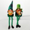imageSulivans St Patricks Day Green Gnome Set of 2 Perfect for a Table Centerpiece Mantels and Shelf Decoration Small Sitting Plush for Indoor Spring Decor for Home Office Patio
