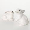 imageSulivans Sweet Standing White Bunny Ceramic Figurines Set of 2 Perfect for a Table Centerpiece Mantels and Shelf Decoration Small Statue for Indoor Spring Decor for Home Office Patio