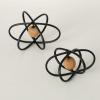 imageSulivans Tabletop Atomic Shaped Metal Decor Set of 2 Perfect for a Table Centerpiece Mantels and Shelf Decoration Small Statue for Indoor Spring Decor for Home Office Patio