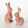 imageSulivans Terracotta Brown Rabbit Figurine Set of 2 Perfect for a Table Centerpiece Mantels and Shelf Decoration Small Statue for Indoor Spring Decor for Home Office Patio N3007