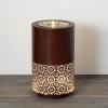 imageSullivans Copper Flower Cutout Tall Water Fountain with Easy Setup Pump and LED Light Waterfall for Meditation Outdoor Garden Patio Deck Porch Dcor