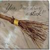 imageSullivans Darren Gygi Inspirational Witchs Broom Canvas Museum Quality Giclee Print Gallery Wrapped Handcrafted in USA 9quot W Brown