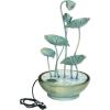 imageSullivans Green Verdigris Lily Pad Water Fountain with Easy Setup Pump Small Desk Waterfall for Meditation Indoor or Outdoor Garden Patio Living Room and Office Home Decor