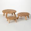 imageSullivans Natural Tan Wood Graduating Size Wooden Risers Set of 3 Risers for Display Tray for Kitchen Decor Pedestal Stand for Countertop Footed Stand Perfect for Home Office Kitchen Decor