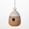 imageSullivans TwoToned Pueblo Terracotta Birdhouse 1175Inch Bird Feeder Birdwatching Decoration for Outdoor Garden Yard Deck and PatioPueblo Terracotta