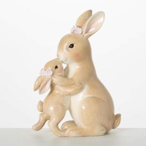 imageSulivans Brown Bunny Mother and Baby Ceramic Figurine Perfect for a Table Centerpiece Mantels and Shelf Decoration Small Statue for Indoor Spring Decor for Home Office Patio
