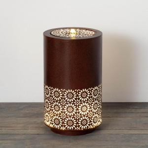 imageSullivans Copper Flower Cutout Tall Water Fountain with Easy Setup Pump and LED Light Waterfall for Meditation Outdoor Garden Patio Deck Porch Dcor
