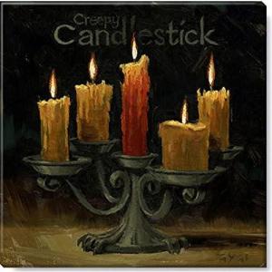 imageSullivans Darren Gygi Creepy Candlestick Canvas Museum Quality Giclee Print Gallery Wrapped Handcrafted in USA 5quot W Yellow