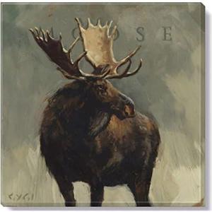 imageSullivans Darren Gygi Moose Canvas Museum Quality Giclee Print Gallery Wrapped Handcrafted in USA 14quot W Brown