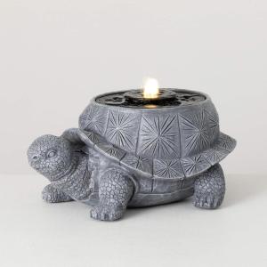 imageSullivans Gray Stone Hedgehog Water Fountain with Easy Setup Pump and LED Light Small Desk Waterfall for Meditation Indoor or Outdoor Garden Patio Living Room and Office Home DcorTortoise