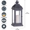 imageSterno Home GL43858 Hanging Farmhouse LED Light Flameless Candle Lantern 235 in GreyGray